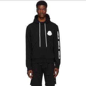 Moncler Black Hoodie Logo Pullover Men’s XL
